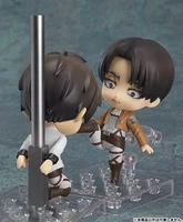 attack on titan rivaille levi ackerman 390 eren jaeger action figure pvc collection model toys brinquedos for christmas gift