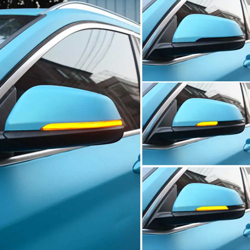 

2X LED Dynamic Turn Signal Light Yellow Flowing Water Blinker Flashing Indicator For BMW X3 X4 X5 X6 X7 G01 G02 G05 G06 G07