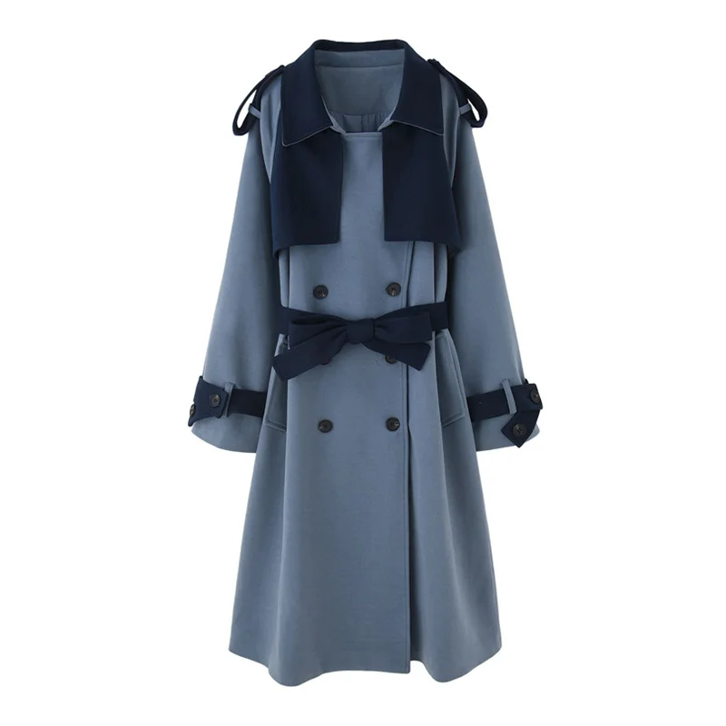 

Fashion Double breasted Woolen Coat Women's Clothing mid-length 2022 Winter Wool Jackets New Korean Loose Wool Overcoats D910