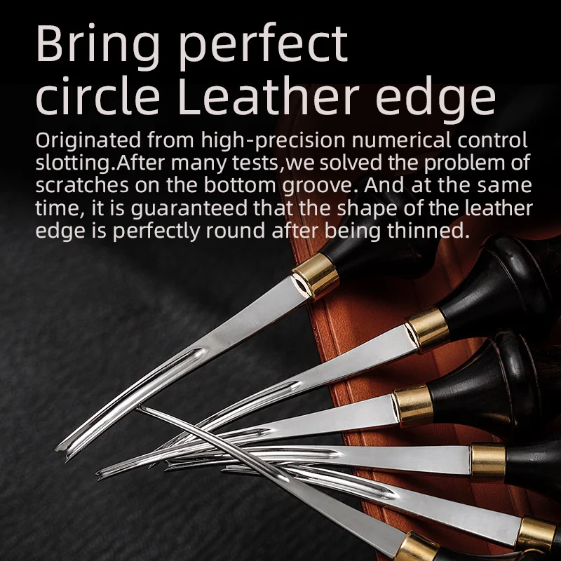 WUTA кожаный край Beveler PRO Skiving ремесленные рабочие инструменты DC53 Die Steel Ebony Ручка