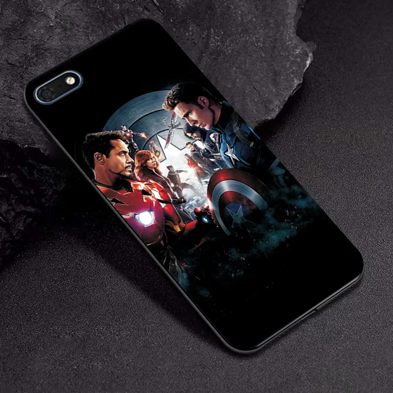 TPUBLK625 Чехол Marvel Hero для huawei Y5 Prime, мягкий черный ТПУ чехол для huawei Y5 Prime Y5 Y5 Lite Y6 Y7 Prime чехол - Цвет: TPUBLK625
