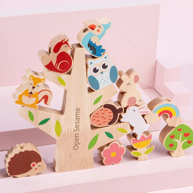 

Kids Wooden Toys Animals Threading Beads String Lacing Puzzle Early Learning Educational DIY Crafts Toys For Toddler Children