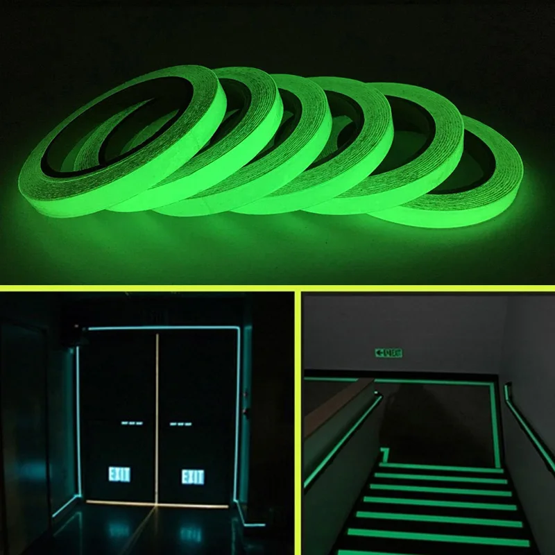 

3M Glow In Dark Luminous Tapes Night Vision Wall Sticker Self Adhesive Fluorescent Safety Warning Tape Emergency Stickers