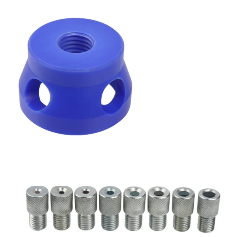 

Replaceable Drill Guide Doweling Jig Kit 3-10mm Drill Positioning Pocket Hole Jig Hole Puncher Woodworking Tools