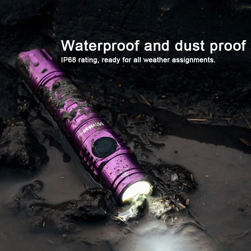 Wurkkos FC12 Tactical Flashlights Rechargeable Torches LED 18650 SFT40 2000lm ATR Power Indicator USB-C IPX8 EDC Hiking Lighting | Лампы и
