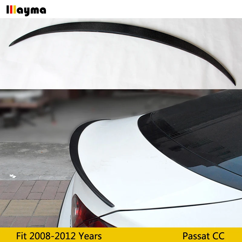 R линии Стиль углеродного волокна задний спойлер на багажник для Volkswagen Passat CC 2008 2012