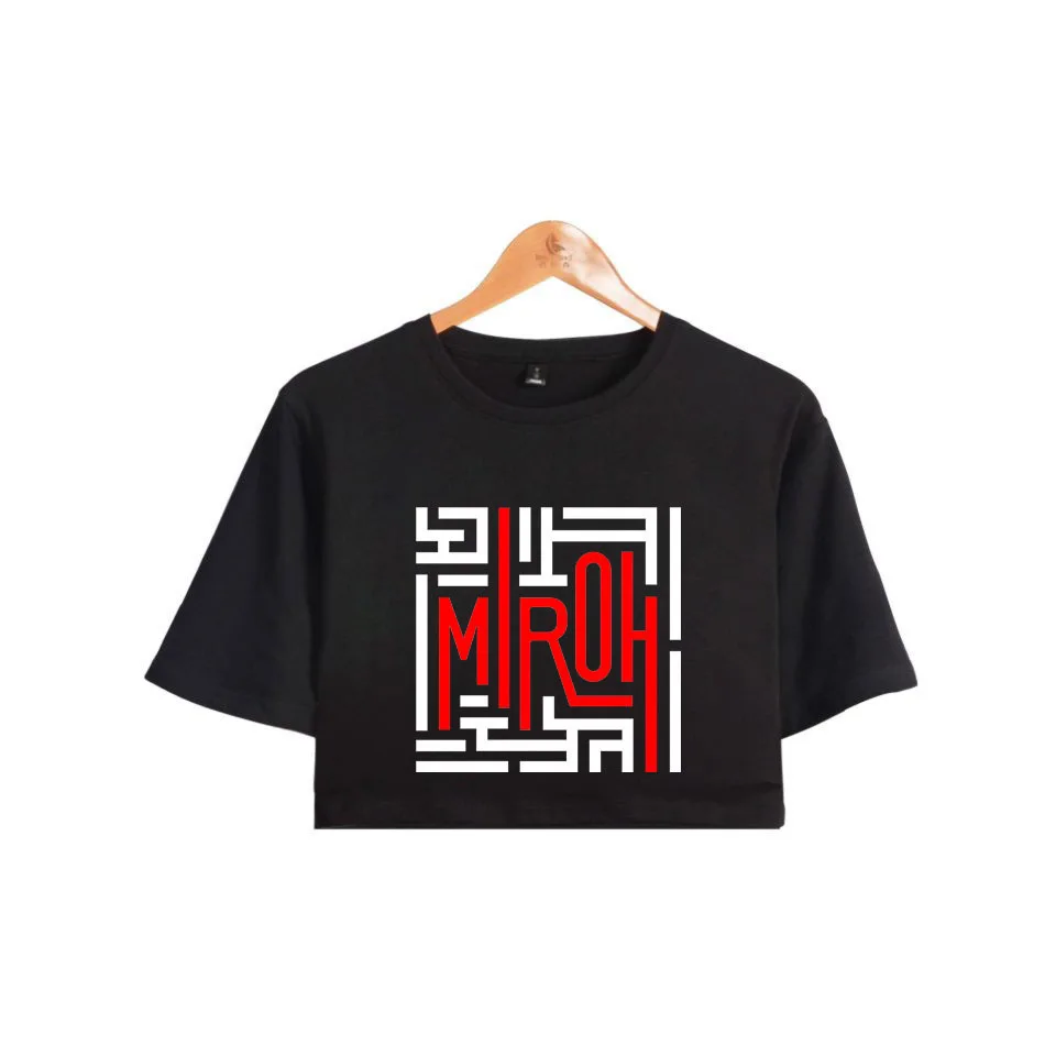 

Creative kpop stray kids MIROH Albumn Crop Tops Women Summer Short Sleeve T-shirts New Hot Sale Casual Girls Sexy Clothes Tees