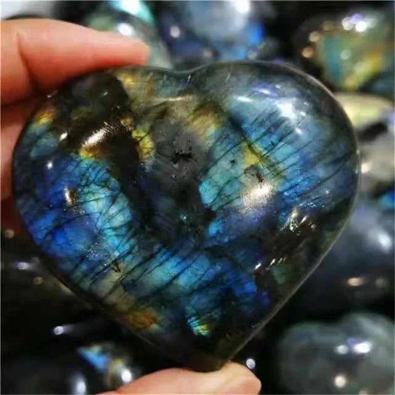 

Натуральные духовные камни MOKAGY 50 мм-60 мм, резная модель, сердце для исцеления кристаллов, 1 шт.