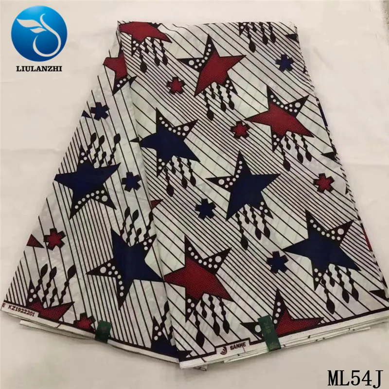 ML54J18 LIULANZHI настоящая восковая ткань s Новое поступление хлопок восковая ткань s настоящие, из Анкары восковая ткань для платья ML54J01-ML54J26 - Цвет: ML54J18