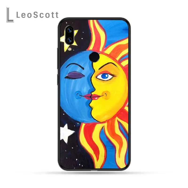 

Funny Sun Moon Face Phone Case For Xiaomi Redmi Note 4 4x 5 6 7 8 pro S2 PLUS 6A PRO