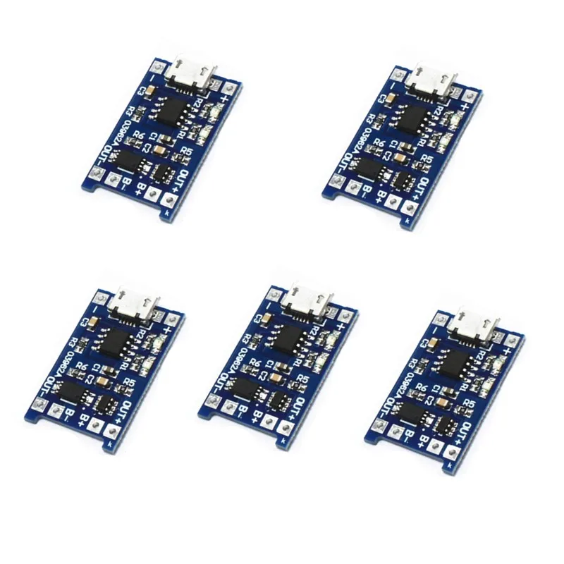 5pcs Официальная DOIT 5V Micro USB 1A 18650 зарядная плата литиевой батареи с защитным зарядным модулем - Цвет: 5pcs