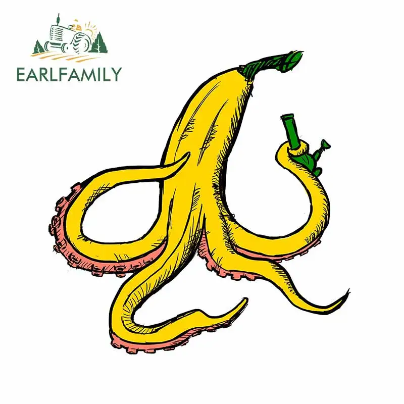EARLFAMILY 13 см x 12 6 для типа &quotбанан&quot Осьминог желтый лобовое стекло личность Аниме
