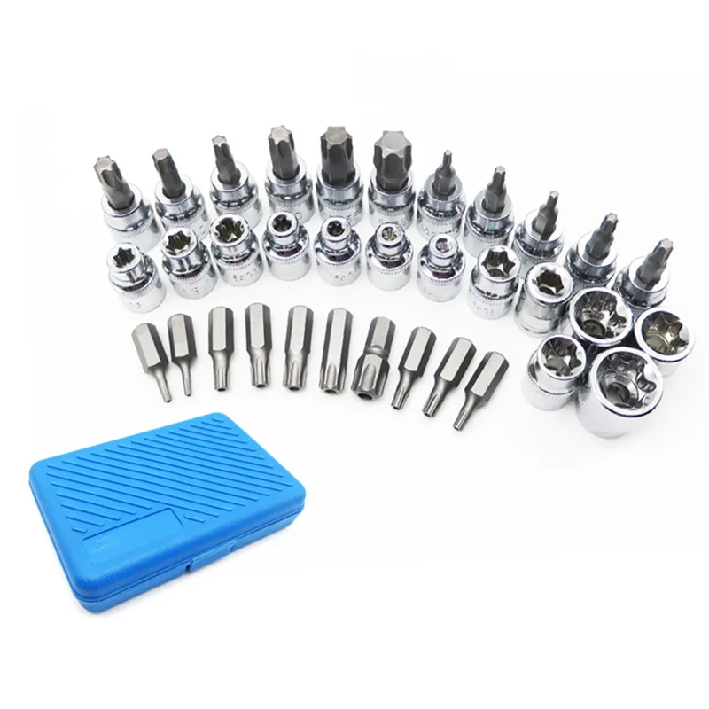 Набор торцевых головок звездообразных звездочек 34 шт. гнездовые насадки CRV для