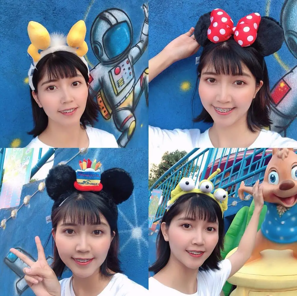 Disney Микки и Минни Маус повязка на голову играть в игры Для женщин вечерние