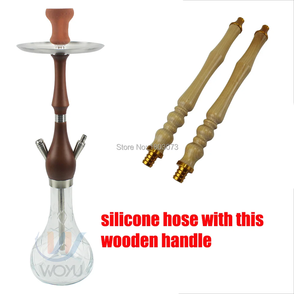 change this handle 3 Тимберс sheesha люкс деревянный вассерпфайф кальян водопровод глиняная чаша дерево наргиле Чича современные кальяны для курения - Color: change this handle 3