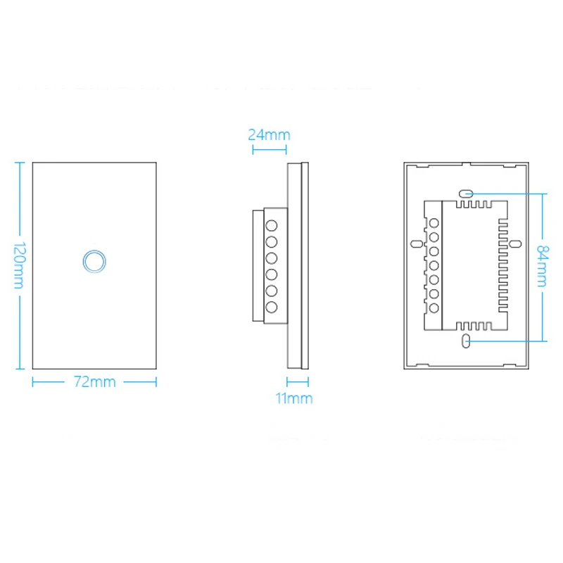 ASEER AU/US 2 шт WiFi Smart Switches 1 Gang Way белые стеклянные настенные сенсорные WIFI