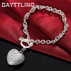 BAYTTLING серебряный цвет 8 дюймов AAA Цирконий ключ сердце кулон браслет для женщин Модный очаровательный свадебный ювелирный подарок
