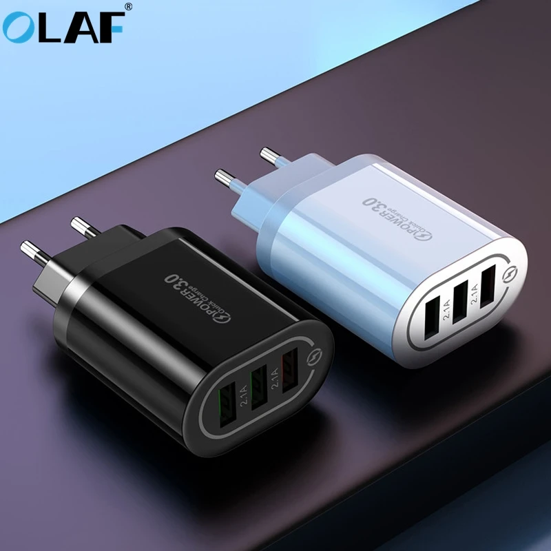 Olaf 3 порта USB зарядное устройство Быстрая зарядка 0 для Samsung настенный адаптер iphone