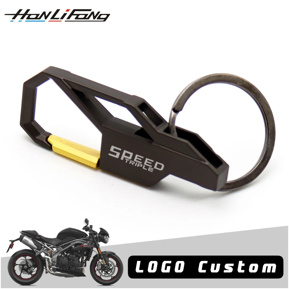 

For Triumph Speed Triple 1200RS 1050R Motorcycle Metal Keyring Personalized Custom Keychain Lettering Accessories