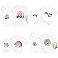 rainbow mother daughter matching clothes summer family outfits mommy shirts baby bodysuit baby girl shower gift new mom present