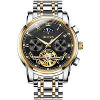 stainless steel belt mens mechanical watchs fully automatic mechanical watch hollow waterproof mens watch
