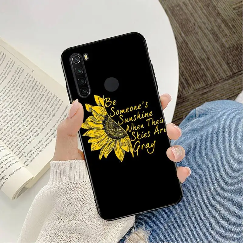 TOPLBPCS Yellow flower Small daisy sunflowe phone Case cover Shell For Redmi note 8Pro 8T 9 Redmi note 6pro 7 7A 6 6A 8 5plus