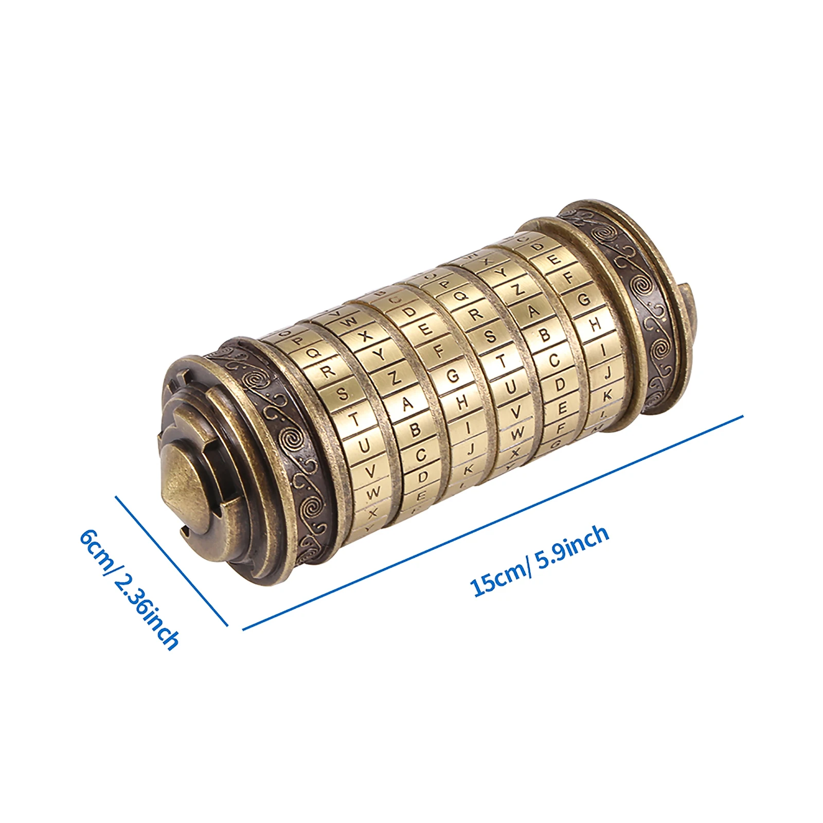 Китайский винтажный замок из цинкового сплава под античную бронзу с ключом в