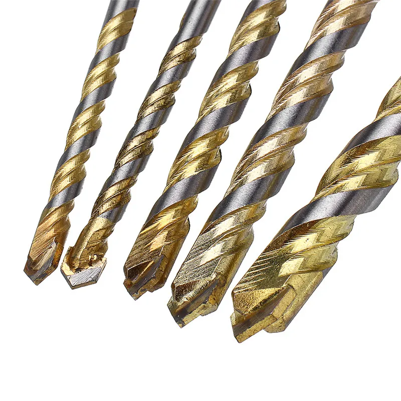 

5pcs/set 6/6/8/10/12mm Carbide Tipped Drill Bit Set for Masonry Ceramic Tile Wood Metal Concrete Stainless Steel Hole Saw Cutter