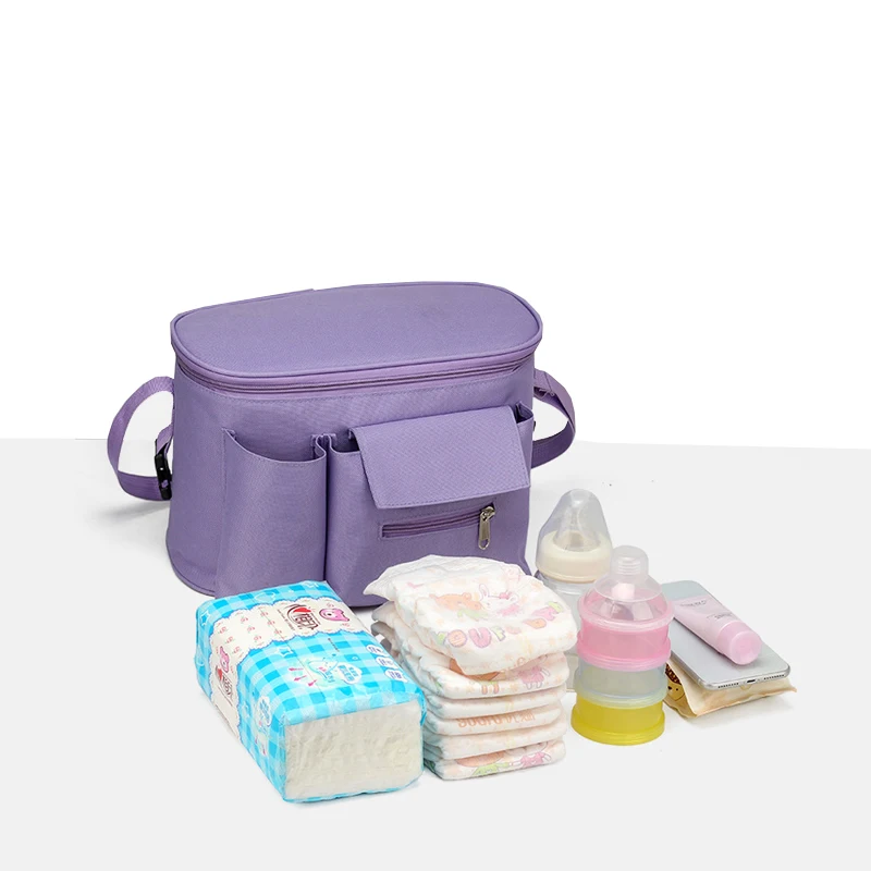 Bolsa de mam&aacute; impermeable para cochecito de beb&eacute;, organizador de almacenamiento de pa&ntilde;ales pr&aacute;ctico, bolsas para lactantes colgantes-3