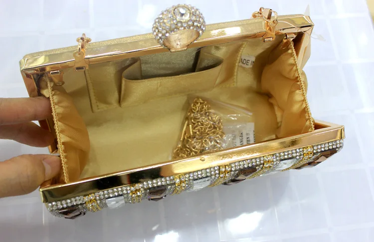 

Women Handbags Ring Head Single-sided Glass Diamond Dinner Bag Annual Dress Bag Bridal Diamond Handbag Designer Bags