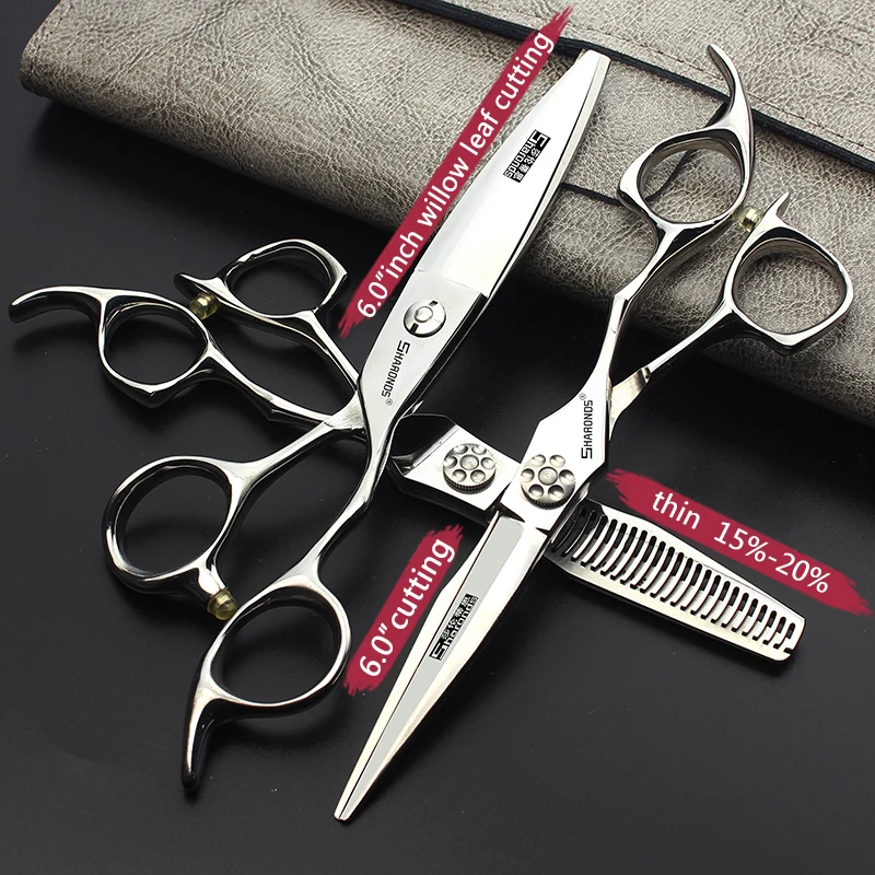 

Hairdressing Scissors Set for Hair Stylist Special Flat Cut 6 Inch Thinning Scissors Bearing Barber Scissors