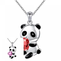 cute women necklace panda jewelry cartoon animal necklace chain necklace necklace