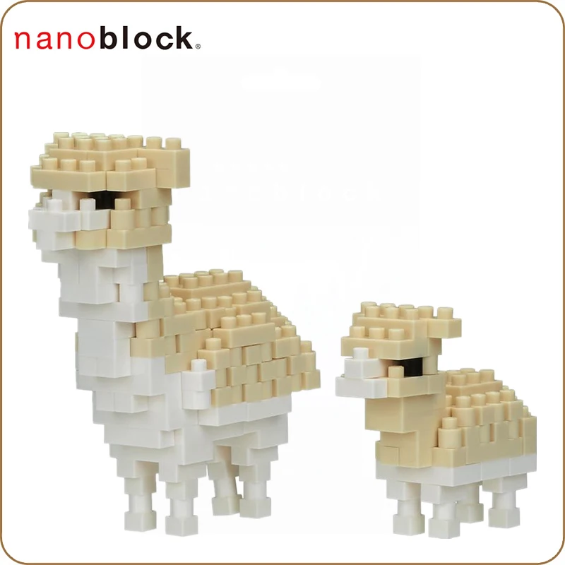 Новый Nanoblock Kawada Альпака и ребенок 240 шт. строительные блоки искусственные Смешные