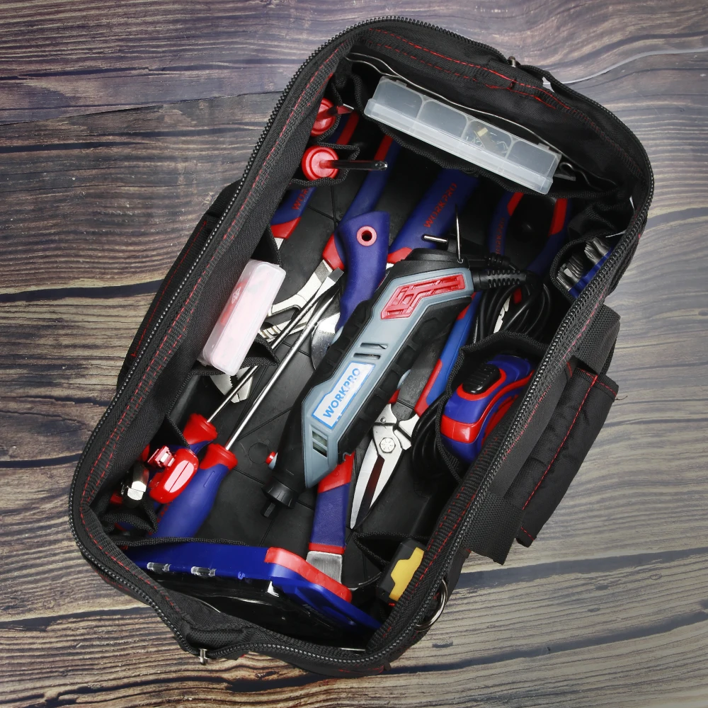 

Tool Bags, Portable Waterproof Electrician Bag Multifunction Canvas Tool Organizer for Repair Installation HVAC