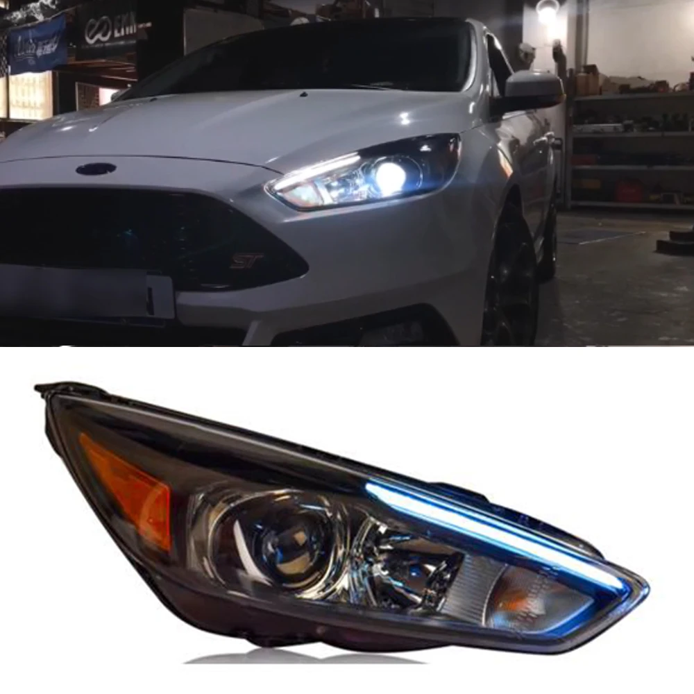 CSCSNL 1 пара фар в сборе для Ford Focus 4 2015 2016 2017 2018 задний фонарь/ST дизайн светодиодный DRL