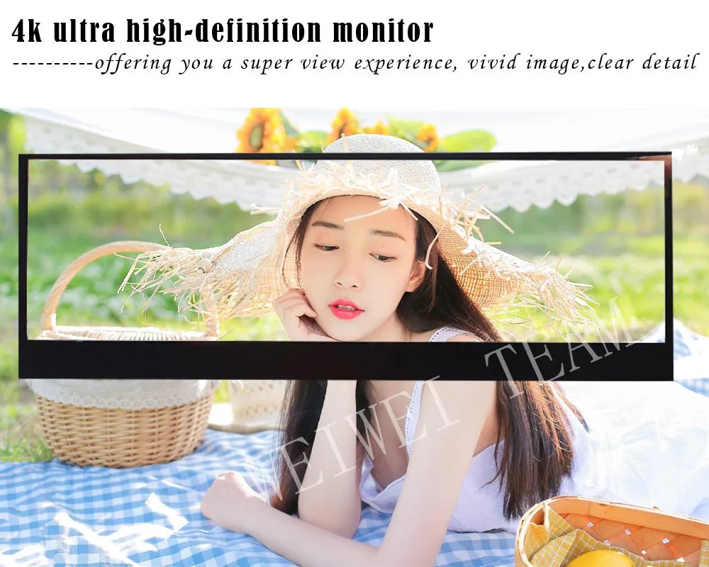 Kaufen 14 Zoll 4k Tragbare Monitor 3840*1100 IPS LCD Display Gaming Monitor Für Raspberry Pi 4 Pi3 Win7 8 10Laptop PC Xbox PS4/5