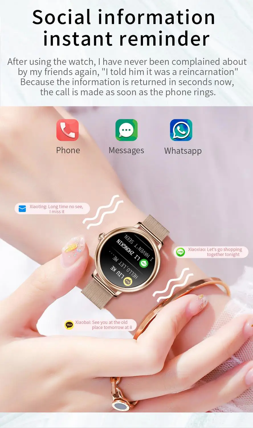 sanlepus 2021 new fashion womens smart watch luxurious smartwatch for android apple christmas gift for wife girlfriend lover free global shipping