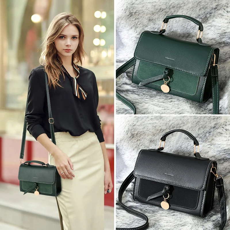 

Small bag female bag 2021 new trend all-match single shoulder messenger bag fashion simple small square bag PU hand bag