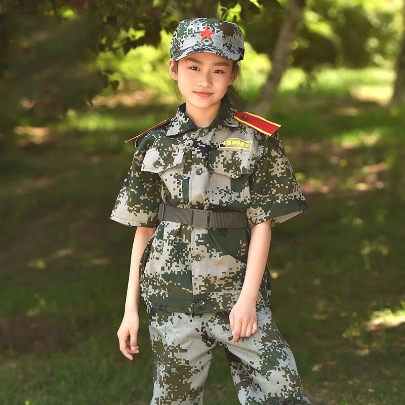 Color3 Комплект из 2 предметов для подростков, мальчиков и девочек, спецназ, камуфляжная военная форма, тренировочные тактические костюмы, боевой армейский костюм в пустыне - Цвет: Color3