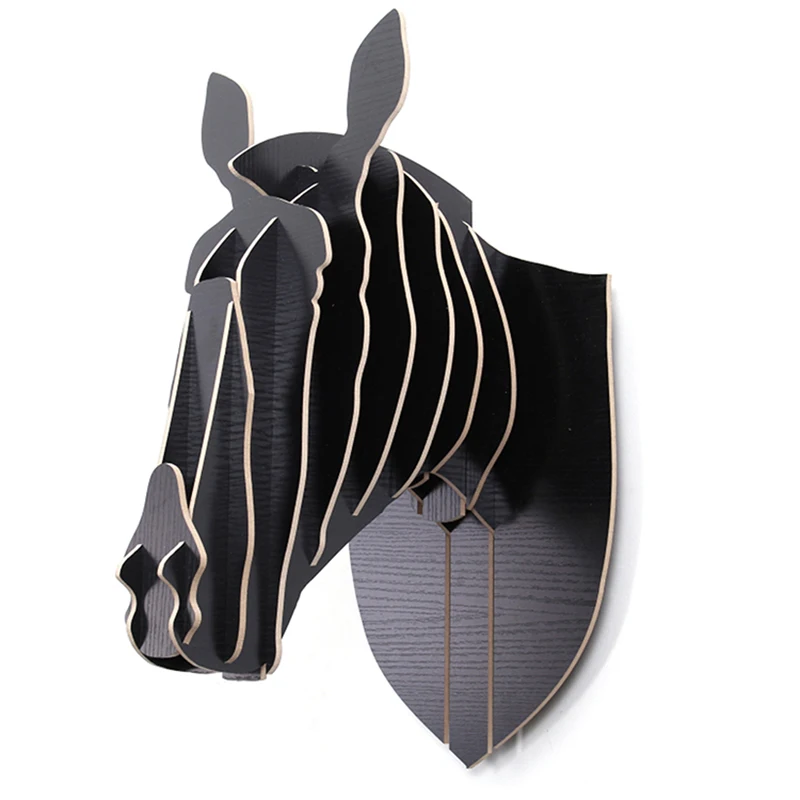 Скандинавский с головой лошади на стену деревянный Декор настенный животное МДФ