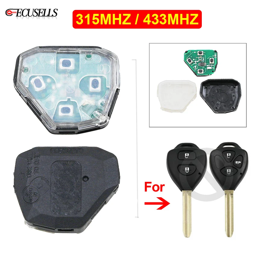 Внутренняя сборка штатива 315 МГц/433 МГц ядро передатчика для Toyota Camry Corolla Prado RAV4 Vios