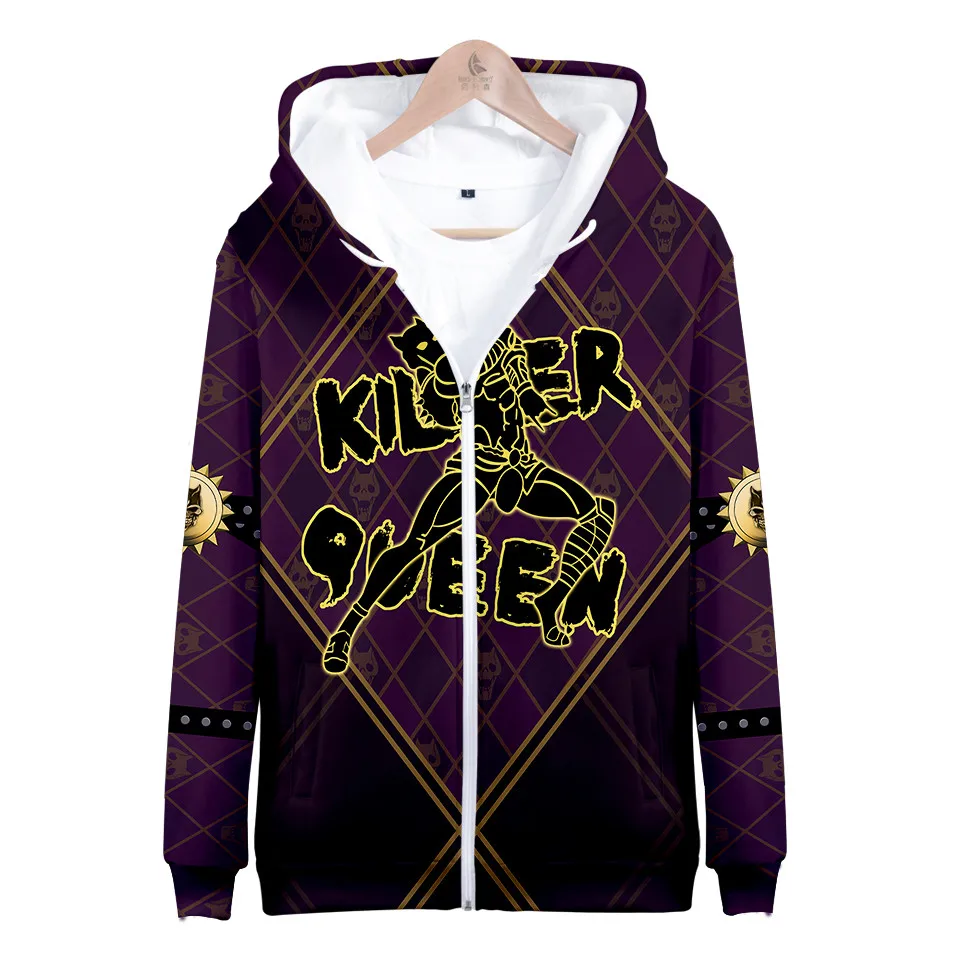 

JoJos Bizarre Adventure 3d print hoodie men women harajuku zipper hoodies sweatshirt Anime long sleeve Jacket clothes