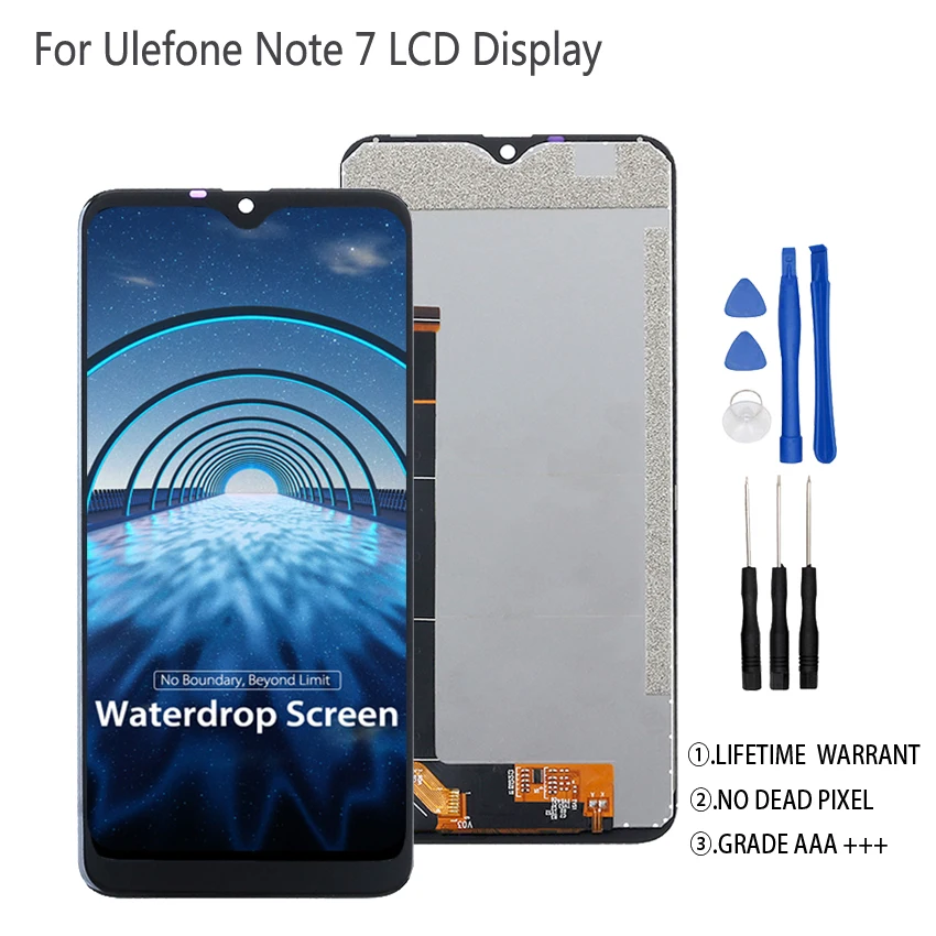 

6.1 inch For Ulefone Note 7 7P LCD Display Touch Screen Digitizer Assembly Replacement 100% Tested For Ulefone Note7 S11 LCD