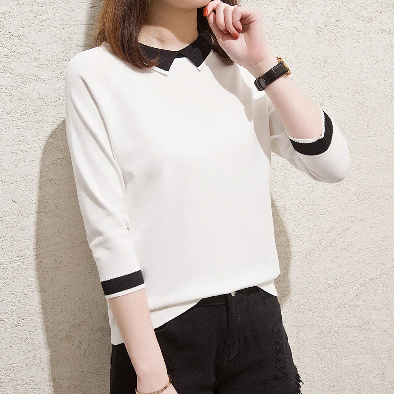 

Women Basic Knitted Turtleneck Sweater Female Solid Turtleneck Collar Pullovers Warm one