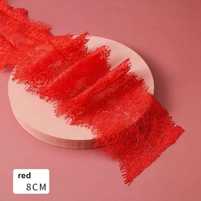 8 см широкие цветные ресницы кружевная ткань аксессуары материалы для одежды