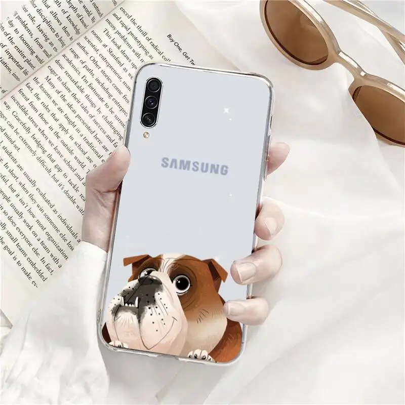 

French Bull dog cute fun Phone Case Transparent for Samsung s9 s10 s20 Huawei honor P20 P30 P40 xiaomi note mi 8 9 pro lite plus