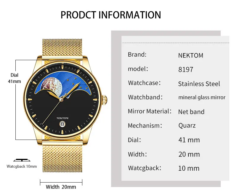 Кварцевые часы Nektom Новые Модные Простые креативные с китайским бизнесом
