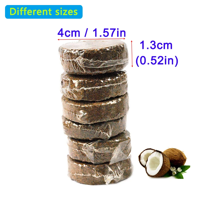 

Сжатый коик питовый гранул кокосовое торфяное волокно диск гидропонная почва заглушки для растений набор для заправки травы суккулентный ...