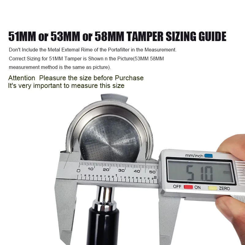 

Calibrated Tamper Pressure 58mm 51mm 53mm for Coffee and Espresso Mat Powder Hammer