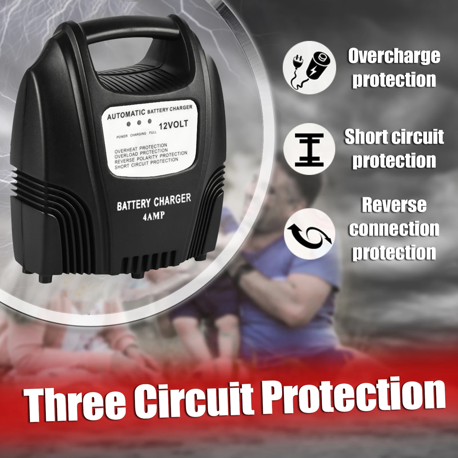 12V 2.4A 3 ступенчатый Смарт полностью автоматическая для автомобилей и мотоциклов